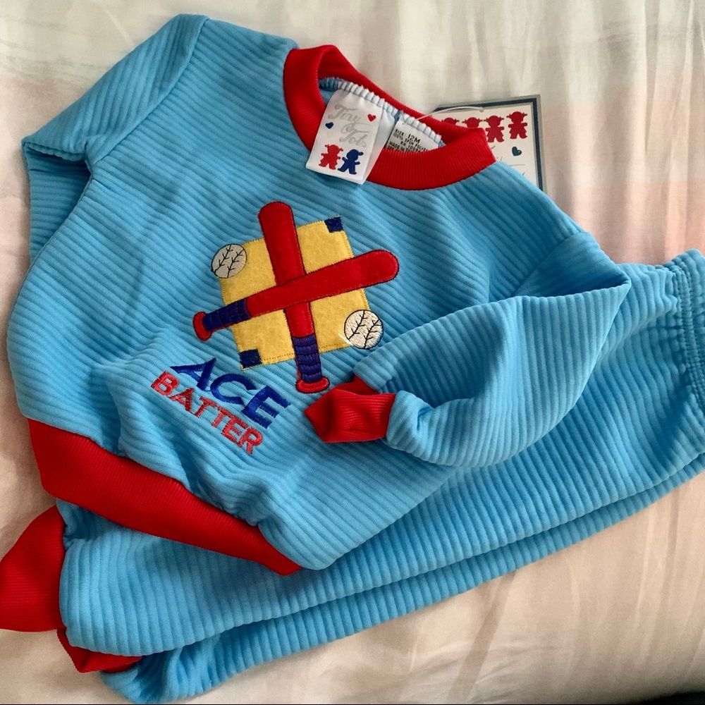 Ace batter tiny tots 12m outfit nwt